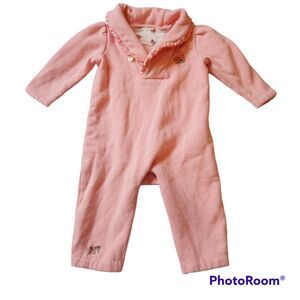 Ralph Lauren 6 Months Romper Bodysuit Pink Embroidered 1-Pc Infant